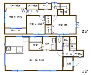 高根貸家の物件間取画像